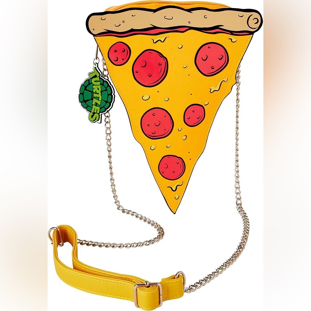 Yellow Pizza Slice Crossbody Bag